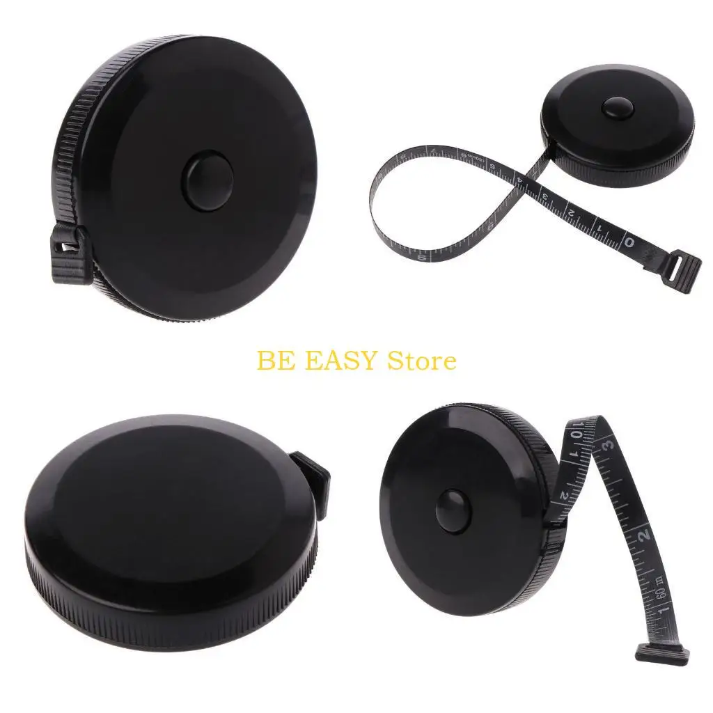 E28F 1.5m/60inch Black Tape Measures for Measuring Shoes Size Bag Size Retractable