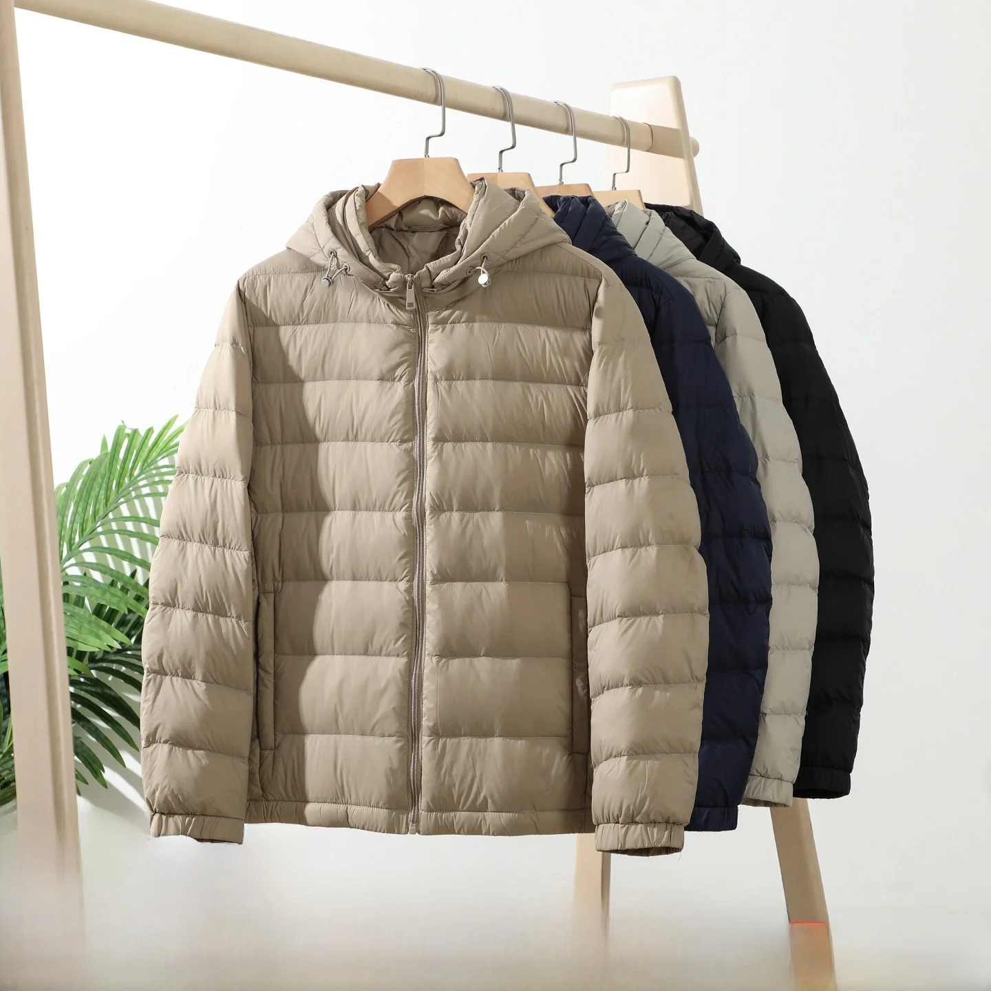 

Мужская легкая стеганая верхняя одежда Jaet с капюшоном Du down, теплая, не цветущая, Новое поступление, осенне-зимняя сезонная мода