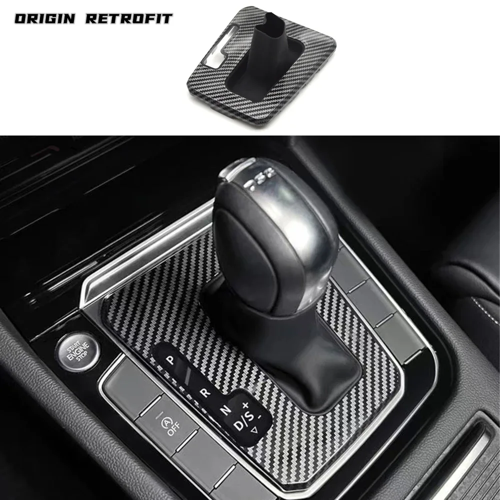 

For Passat B8 Shift Knob Panel Dust Boot Carbon Fiber Pattern