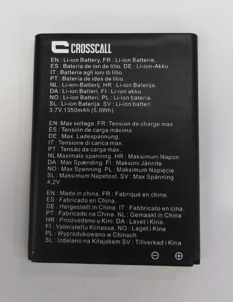 100% NEW High Quality for CROSSCALL BA PO.SP1350 Phone Battery 3.7V 1350mAh for Crosscall spider X5