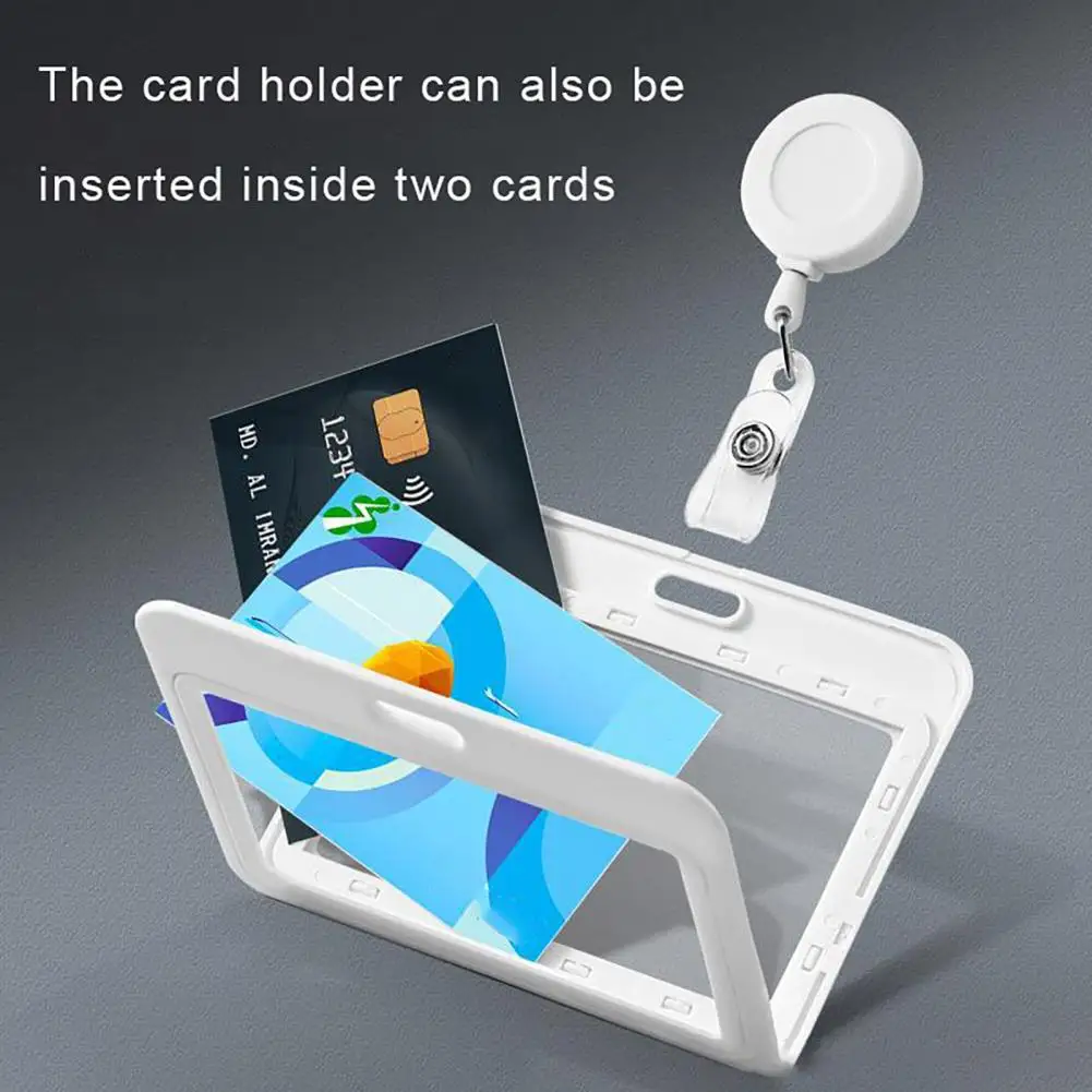 Exquisite Work Badge Aluminium Alloy Staff Badge Holder Secure Id Card Case for Work Permits Employee Name Badges Certificates