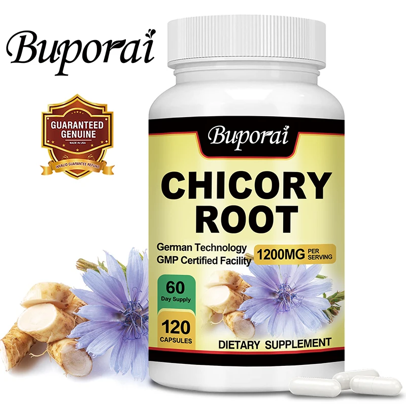 

Chicory Root Capsules 1200mg - Regulate Mood, Liver Cleansing, Promotes Digestion and Intestinal Health, Boosts Immunity