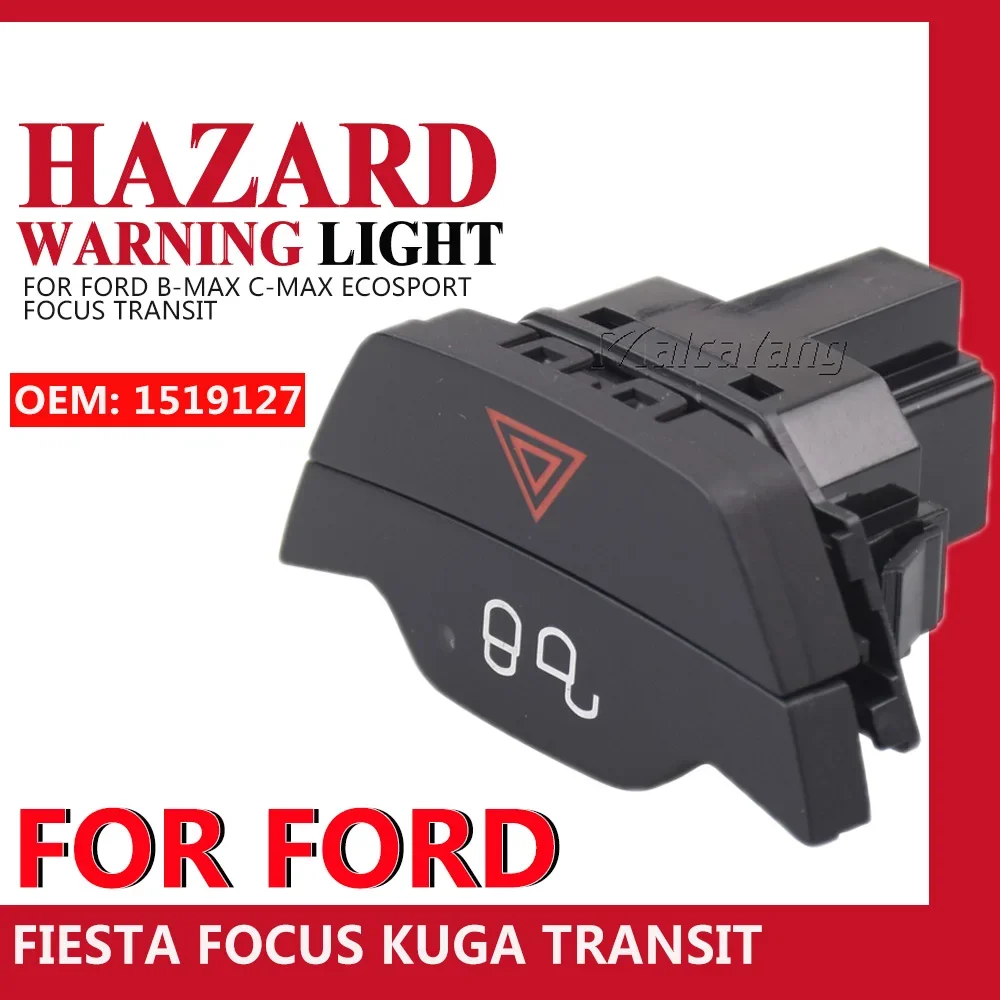 1519127 Hazard Warning Light Button Lock Unlock Switch For Ford B-MAX C-MAX Ecosport Fiesta Focus Kuga Transit 2008-2019