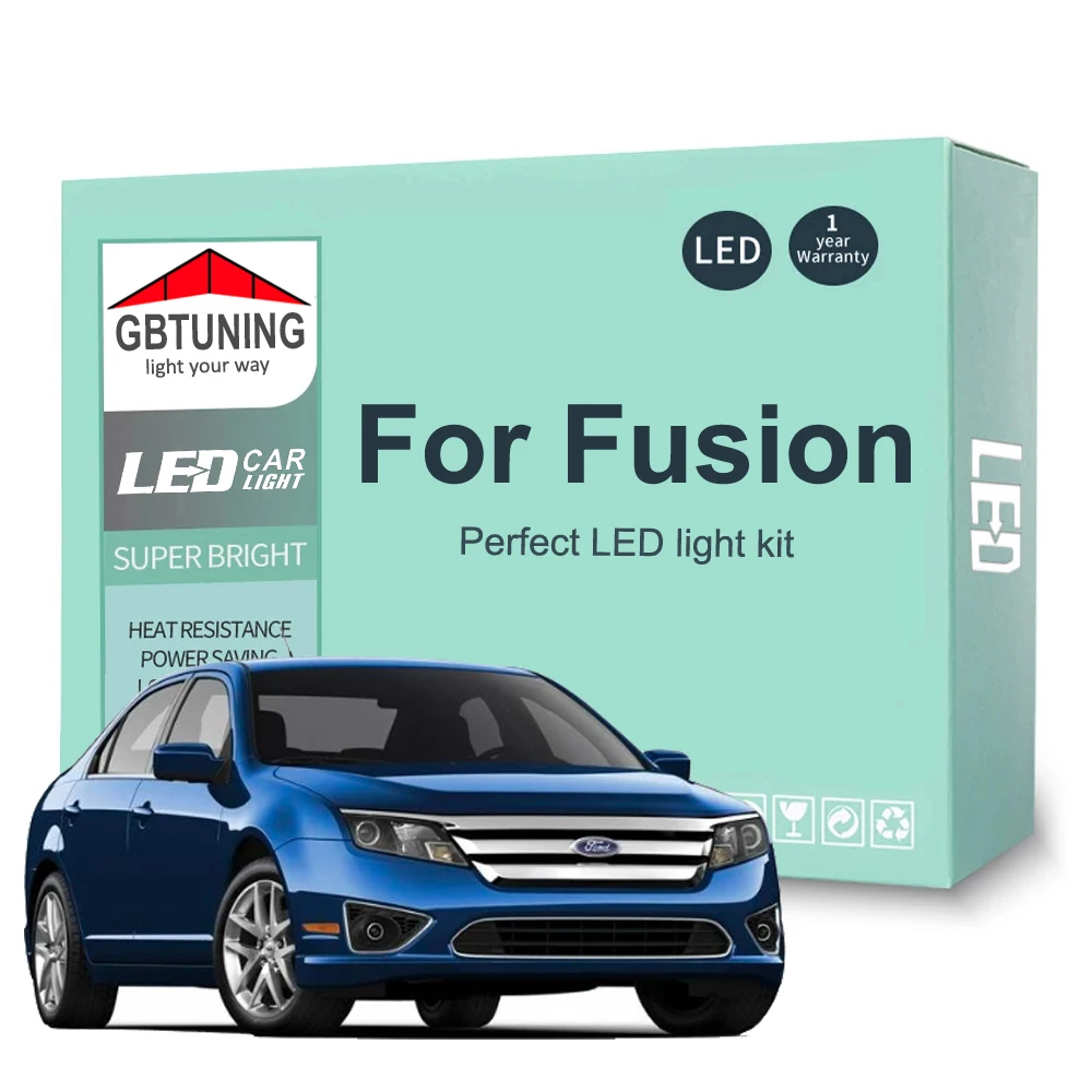 LED Interior Light Bulb Kit For Ford Fusion 2006-2010 2011 2012 Canbus Dome License Plate Indoor Signal Lamp Car Accessories