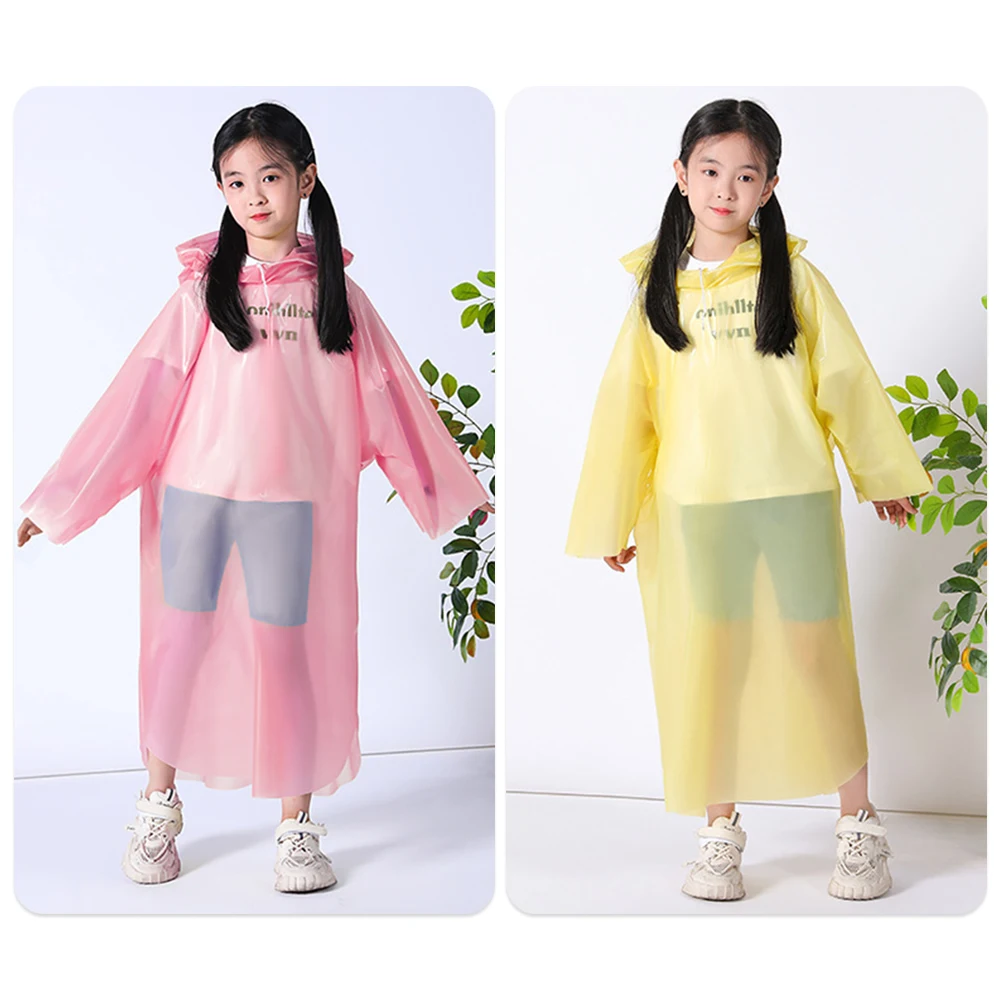 High Quality Vacuum Compression Kids Raincoat Card Packaging Waterproof Rain Coat Durable Thickened One-Piece Raincoat Outdoor