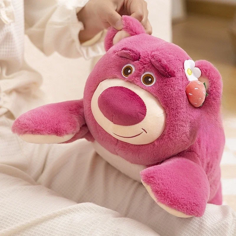 Miniso 40CM Lotso Plush Toy Kawaii Strawberry Fragrance Pillow Cartoon Plush Cushion Doll Christmas Gift Girls Friends Family