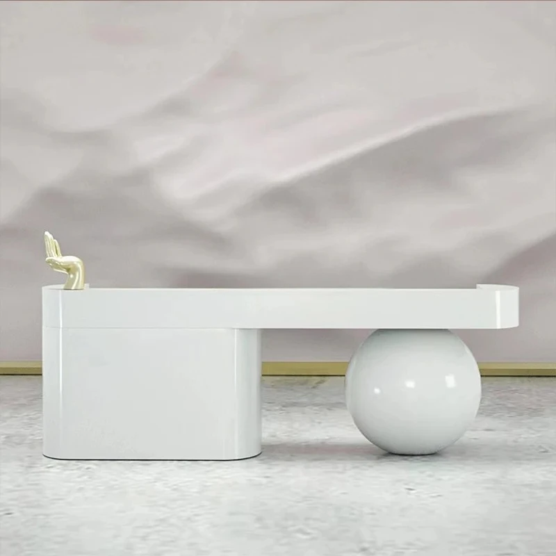 

Креативный дизайн, процесс покраски FRP, изогнутая стойка ресепшн для салона красоты, специальная форма, изогнутая стойка для кассира.