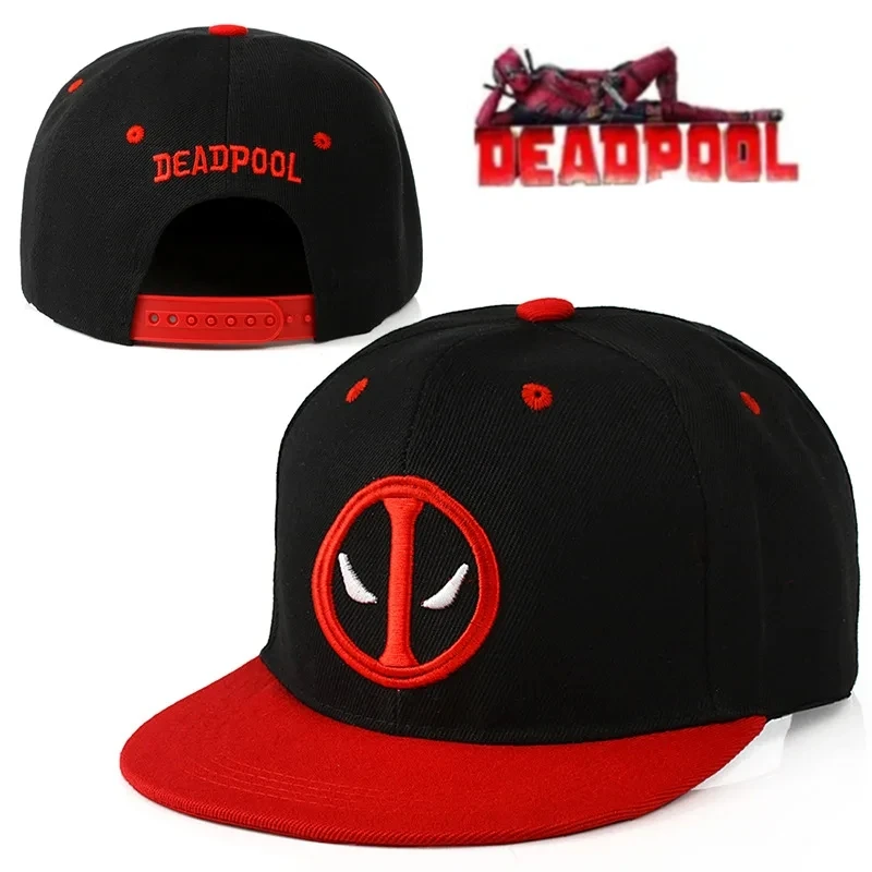 

New Deadpools Flat Brimmed Hat Unisex Hip Hop Outdoor Duckbill Hats Sunscreen Sunshade Couple Accessories Children Birthday Gift