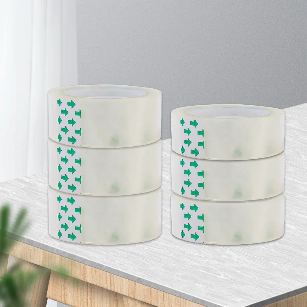 1/10 Rolls Transparent Tape Refills Non-marking Repair Tape DIY Packaging Tool School Office Home Packaging Clipping Clear Tapes