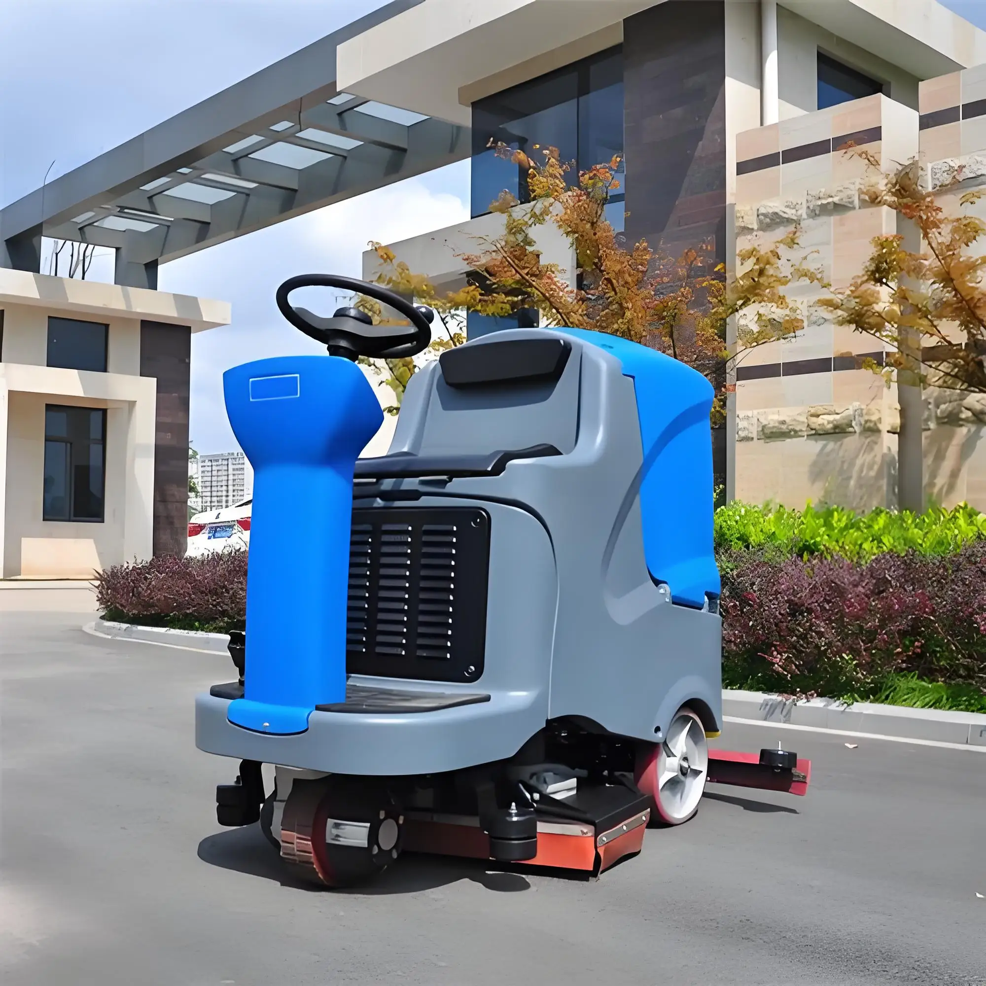 SP-770 Electric Auto-Orbital Rotary Scrubber Floor Cleaning Machine Double Brush Plate for Epoxy Cement Marble Floors