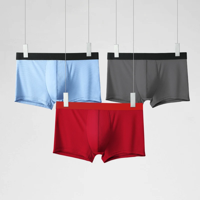 3pc Home-casual boxers with a relaxed fit that breathable and sweat-wicking make lazy times more comfortable