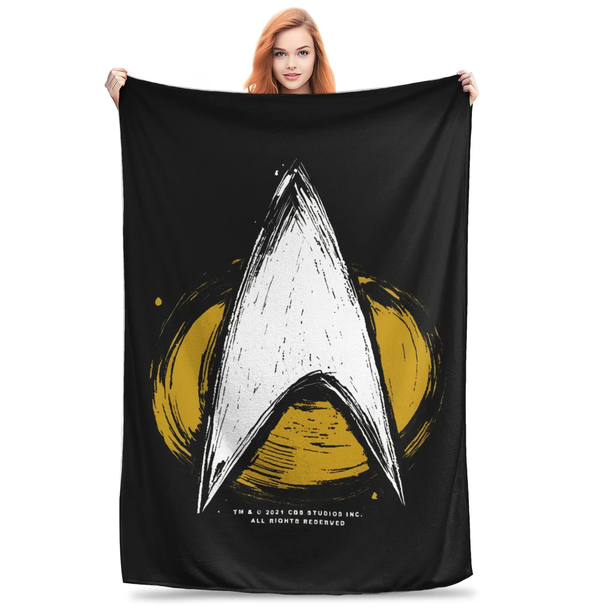 

Super Soft Stars Treks Icon Throw Blanket Premium Fleece Flannel Lightweight Bed Blanket Cozy Plush Blankets All Season Use