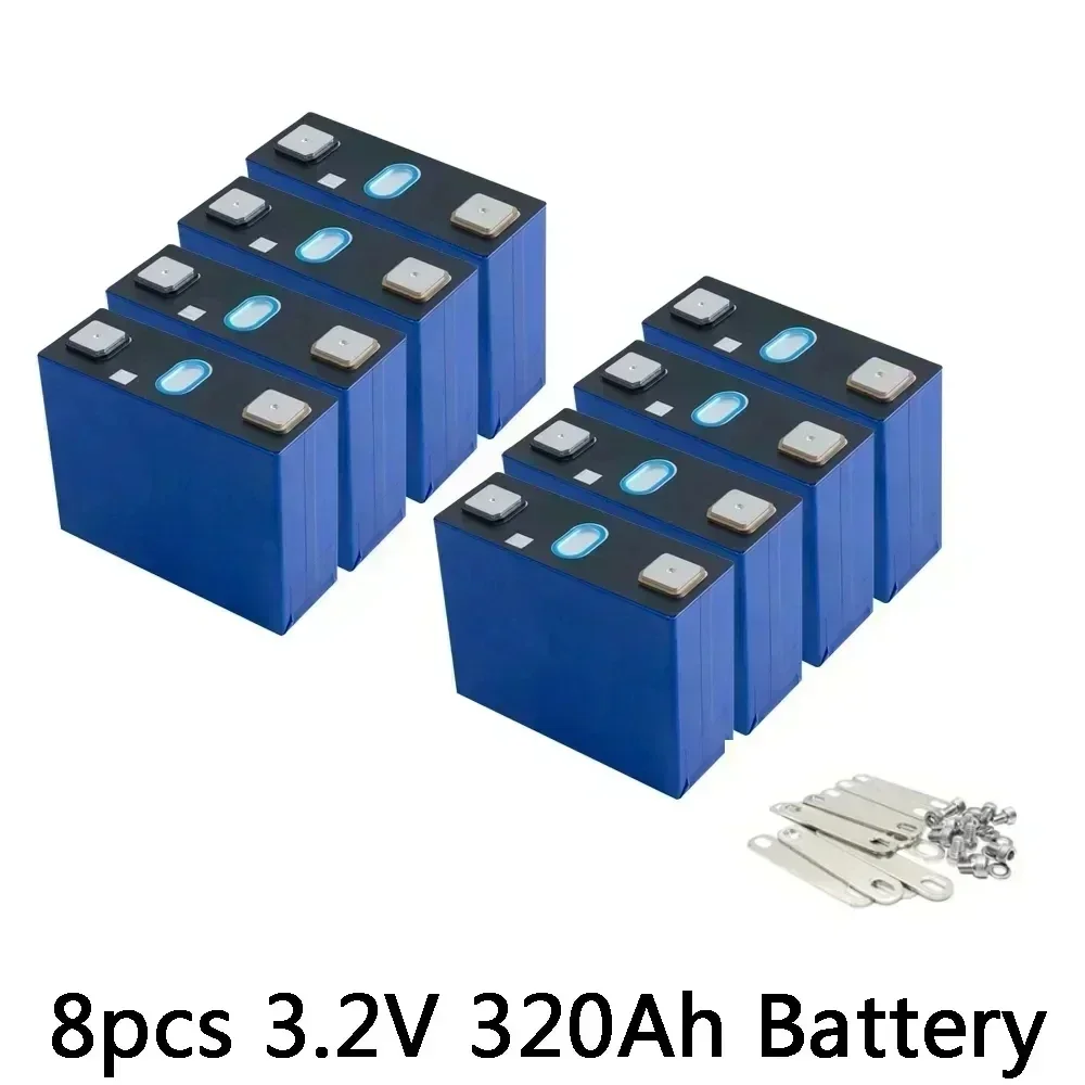 3.2V Lifepo4 Battery 320Ah Grade A Battery 12V 24V 48V Rechargable Lithium Iron Phosphate Battery For Backup Power RV Boat Cart