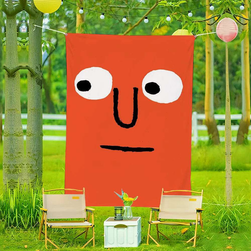 الفن الجمالي J-Jean J-Jullien العلم لغرفة المعيشة المنزل النوم فن الديكور المنزل حفلة نزهة ديكور راية #2