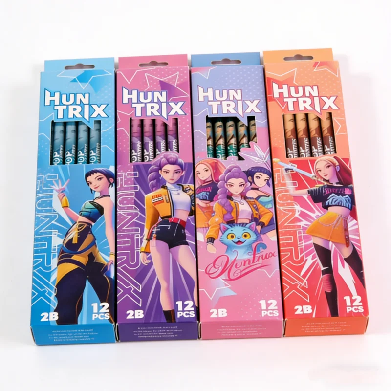 أقلام رصاص Kpop Demon Hunters liede مكونة من 12 قطعة من أقلام الرصاص الكرتونية عالية الطراز للأطفال 2B غير سامة #4