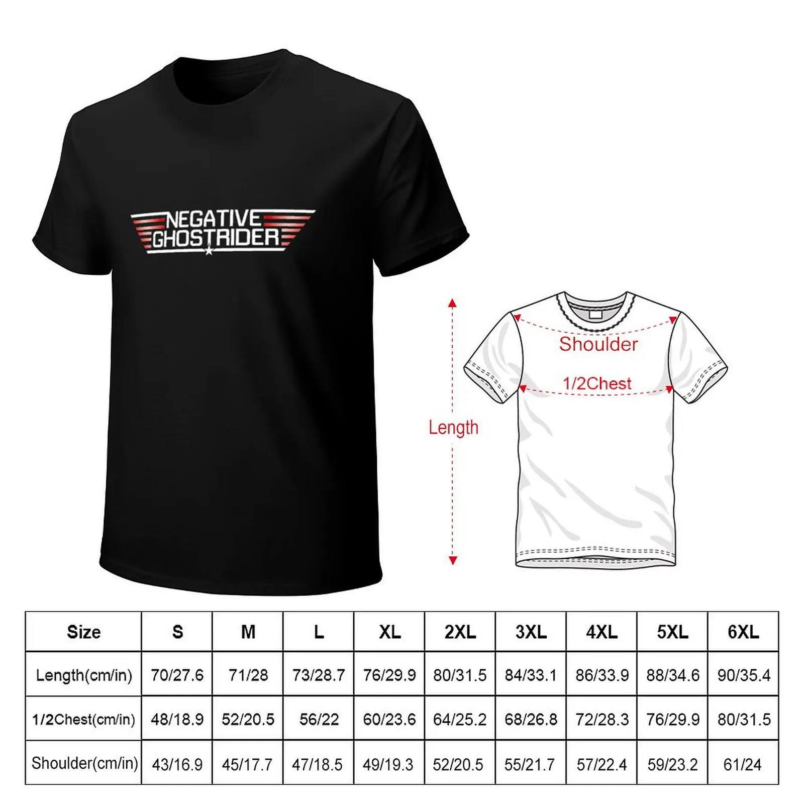 Negative Ghostrider the Pattern is Full T-Shirt Daily Casual Short Sleeve Tee Shirt