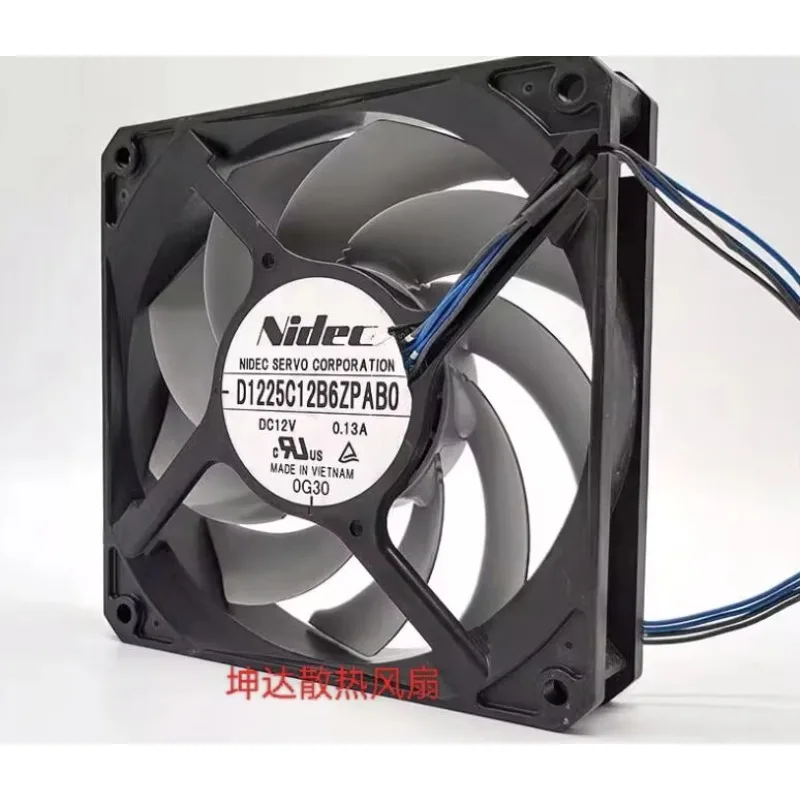 

Nidec D1225C12B6ZPAB0 DC 12V 0.13A 120x120x25mm 4-Wire Server Cooling Fan