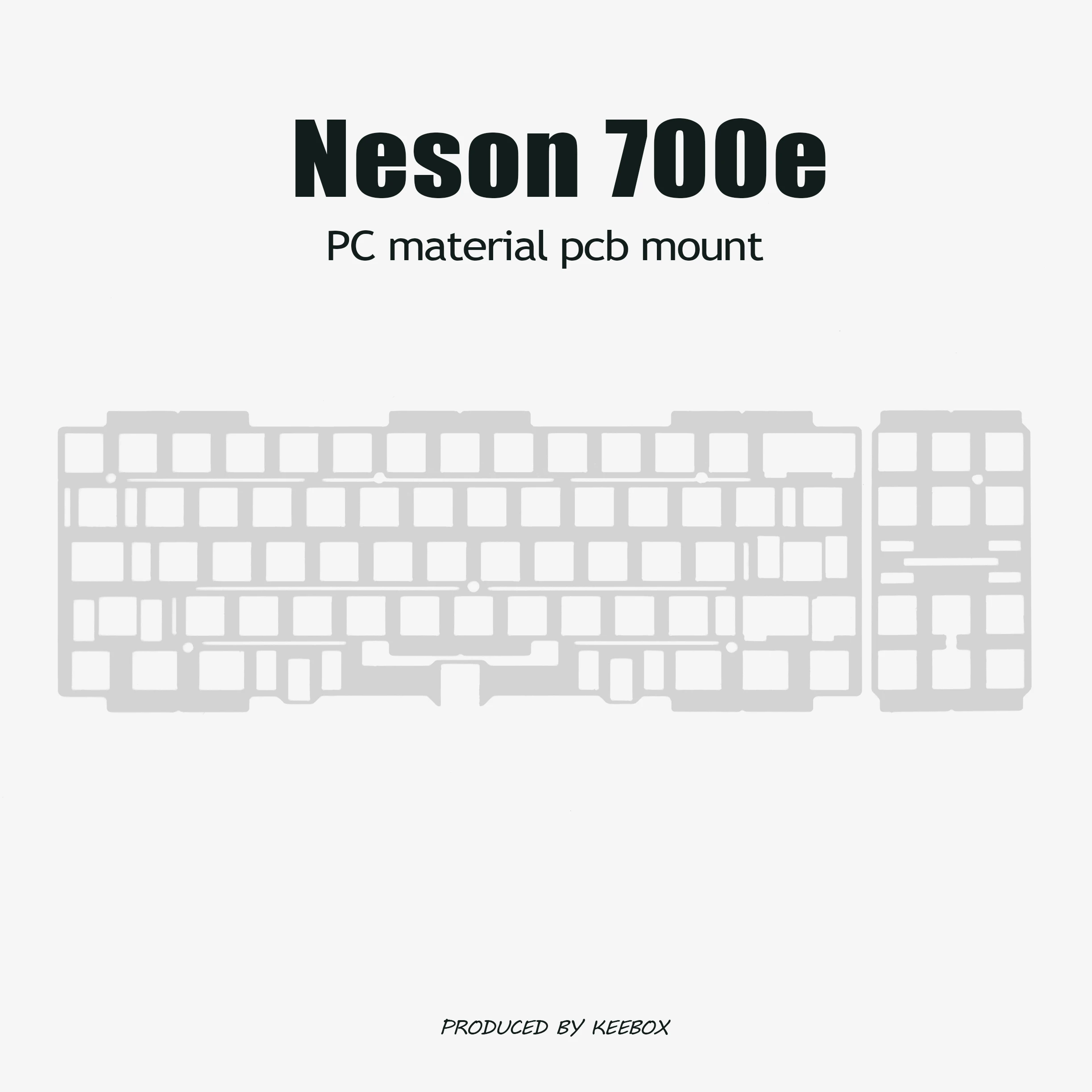 Keebox Neson 700e Keyboard PC PP Carbon ALU Carbon Positioning Plate Keyboard Kit PCB Mounted Mechanical Keyboard Custom