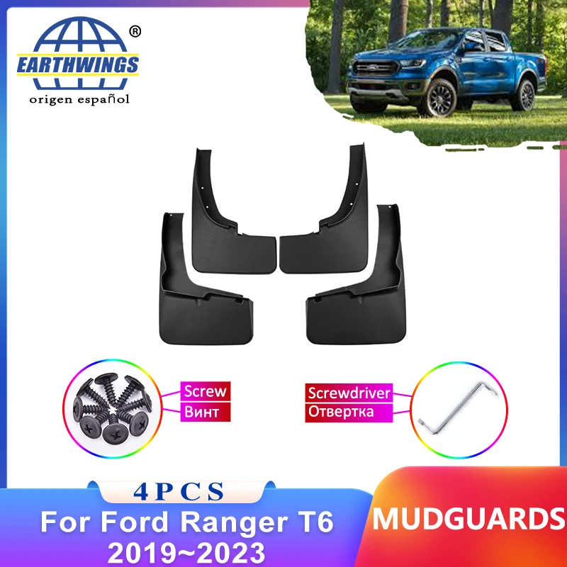 

Mudflap For Ford Ranger T6 P375 PX 2019~2023 2022 MK1 New Mudguard 4Pcs Front Rear Fender Car Styling Accessorie Upgrade Version