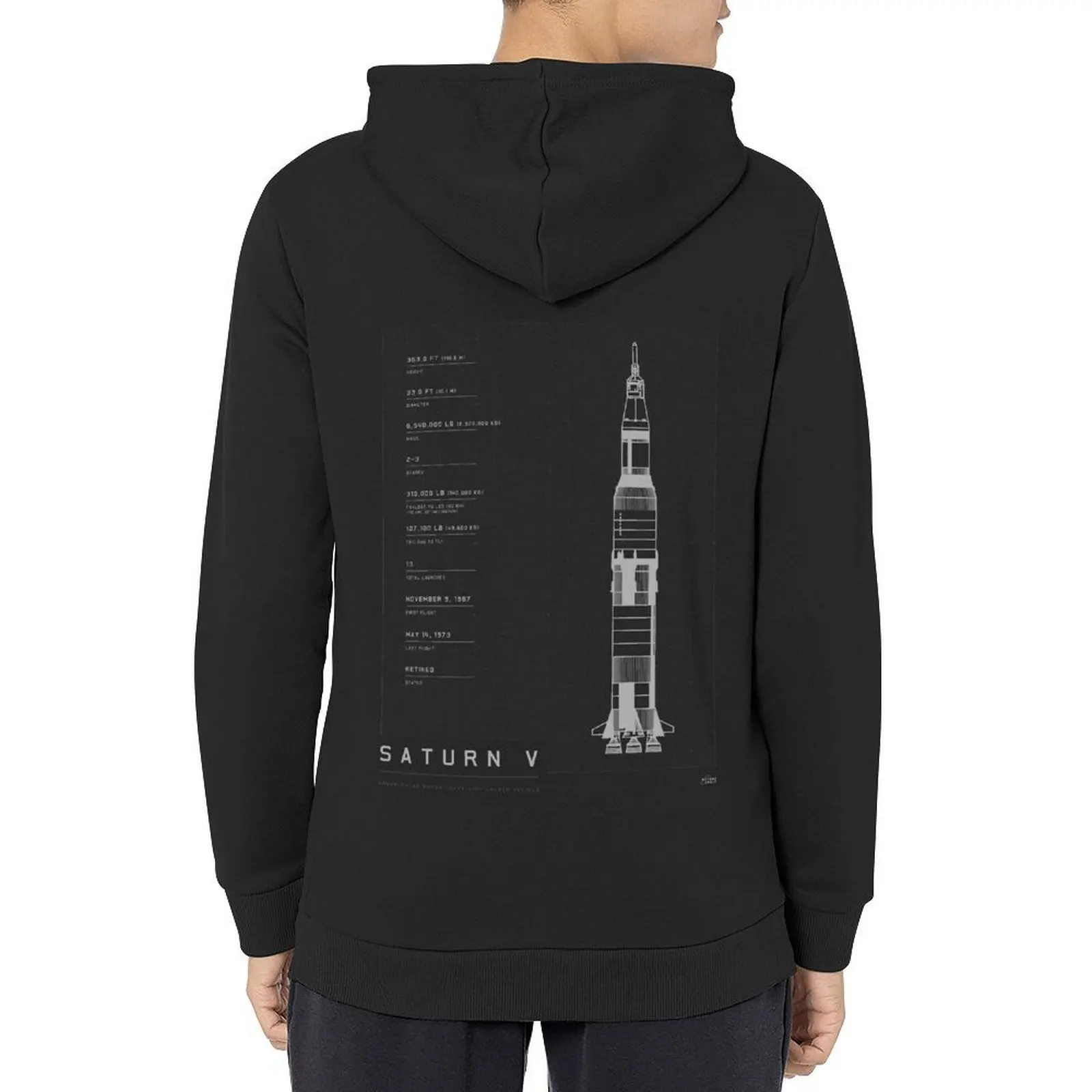 

Saturn V Blueprint Hoodie men clothes men's sweat-shirt japanese style korean autumn clothes tracksuit men