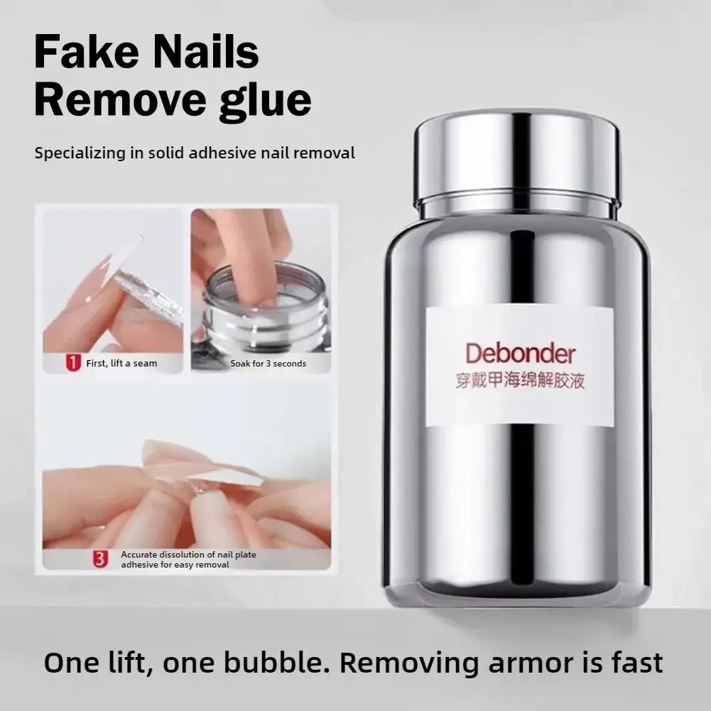 Glue Remove Liquid Nail Debonder Magic Remover Fake Nails Rhinestone Fast Clean Nail Degreaser For False Nail Tips W4M0