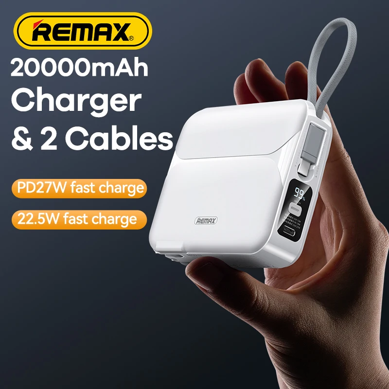 

REMAX Power Bank 20000mAh Fast Charging For iPhone 15 Pro MAX 14 13 12 11 iPad Samsung Xiaomi Powerbank Portable Charger AC Plug