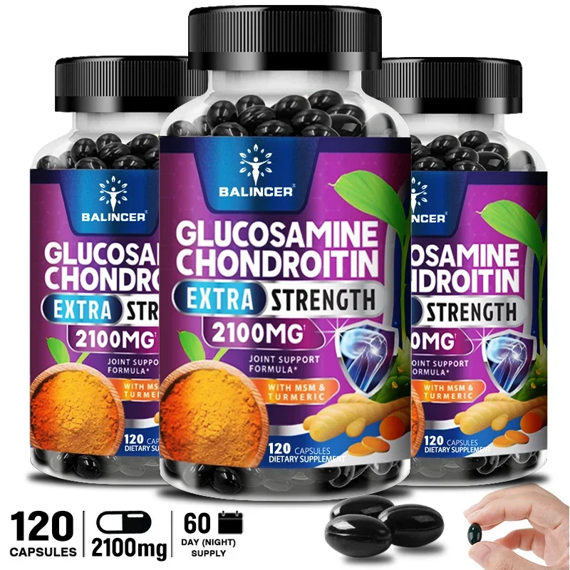 

Glucosamine Chondroitin Complex with Turmeric Root, Joint Support Dietary Supplement, 120 Vegetarian Capsules