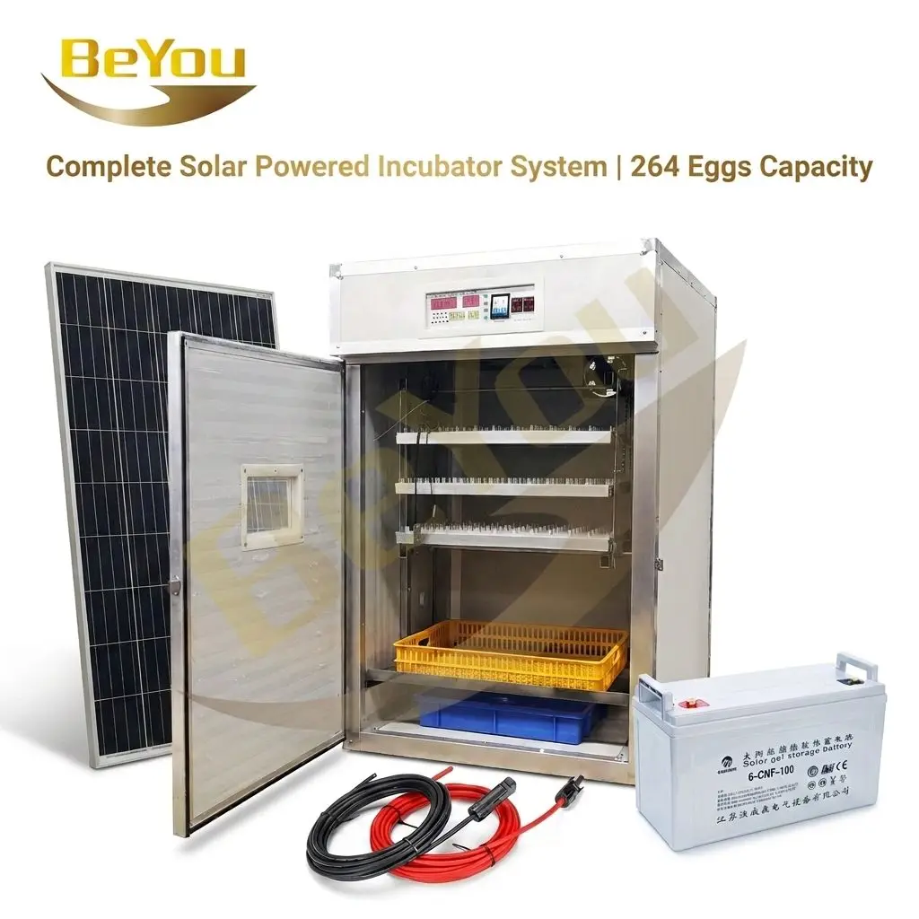 Intelligent Fully Automatic 264 Eggs Solar Setter Hatchery Incubator Prices for Poultry Egg Incubator