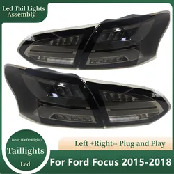 Car Styling For Ford Focus Tail Lights 2015-2018 Focus Sedan LED Tail Lamp LED DRL Signal Brake Reverse Auto Accessories