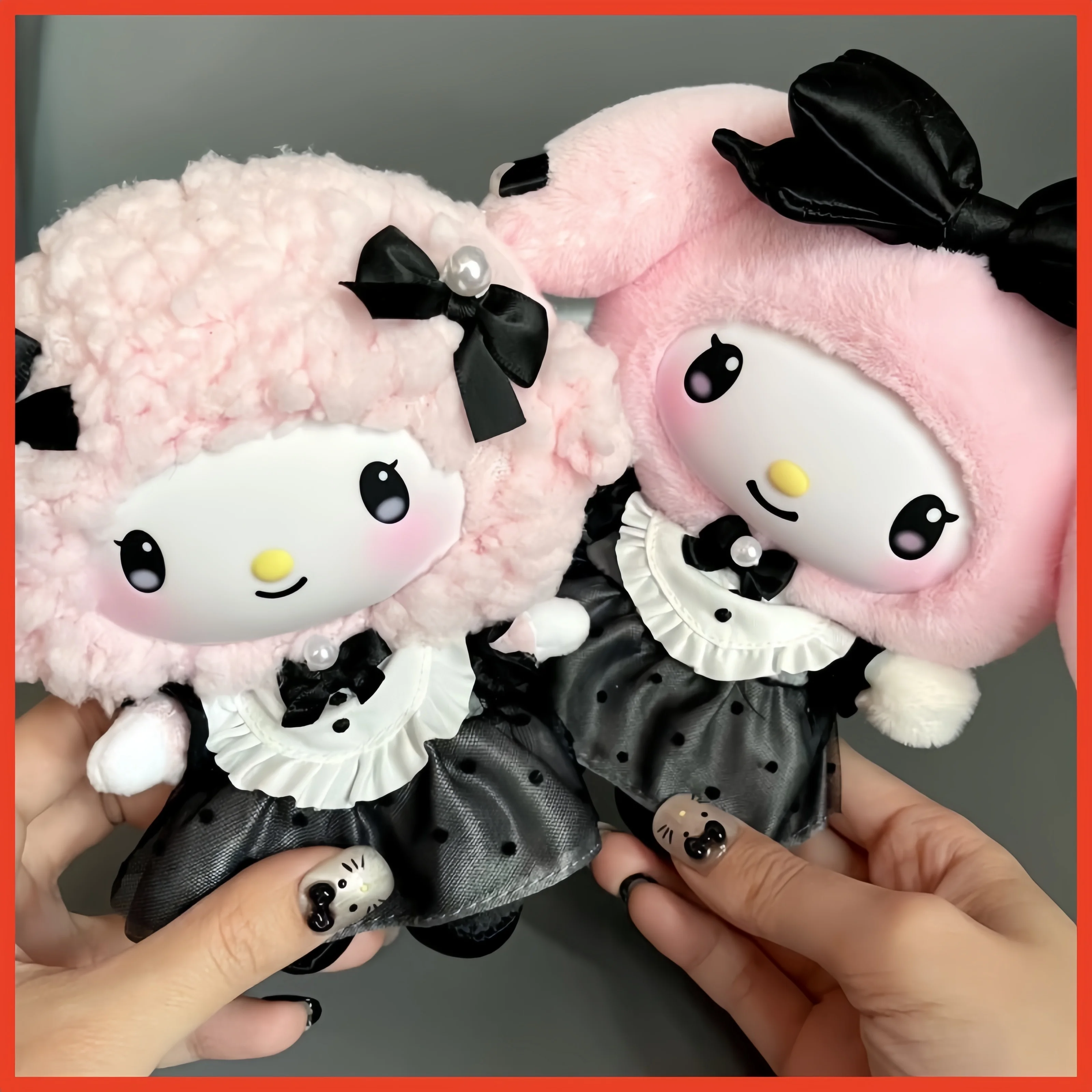 

Sanrio Kuromi My Melody Plush Blind Box Pendant Sisters Wear Series Vinyl Fashion Toy High Quality Bag Charm Birthday Gift