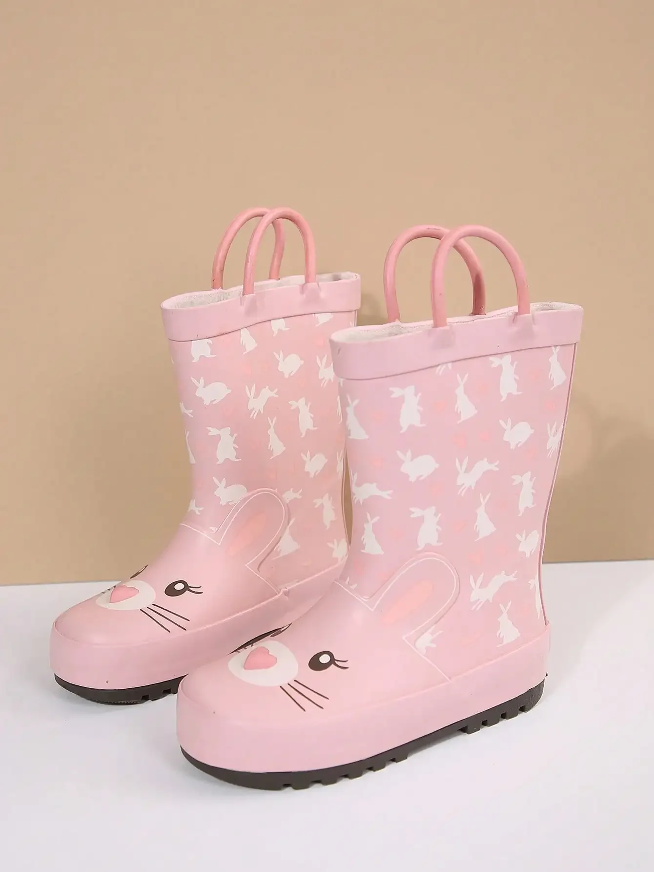 

Cute Waterproof Puddle Boots For Toddler Boys And Girls Lightweight Anti-Slip Cartoon Rain Shoes With Easy Pull-On Handles For Outdoor Play