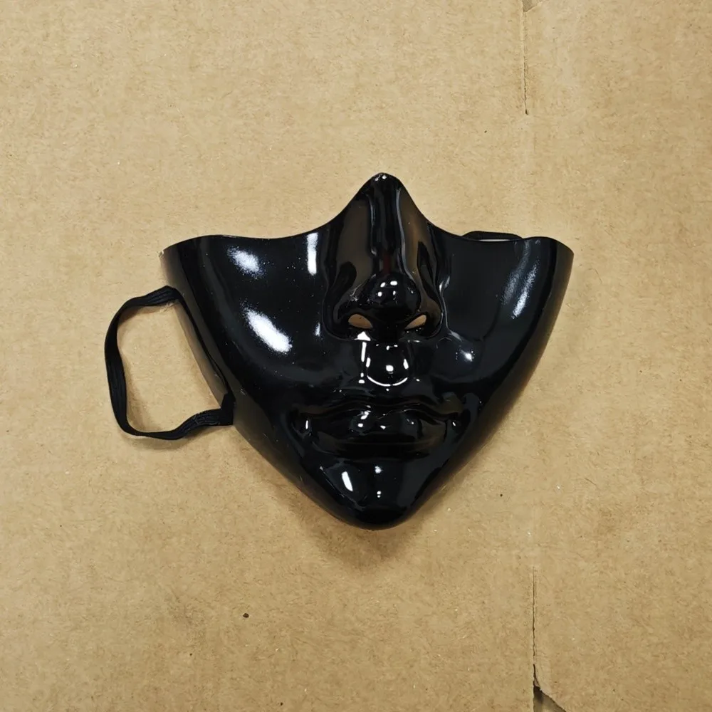 Cyberpunk Style Half Face Mask Exquisite Technological Halloween Mouth Cover Decorative Hip Pop Masquerade Mask Women