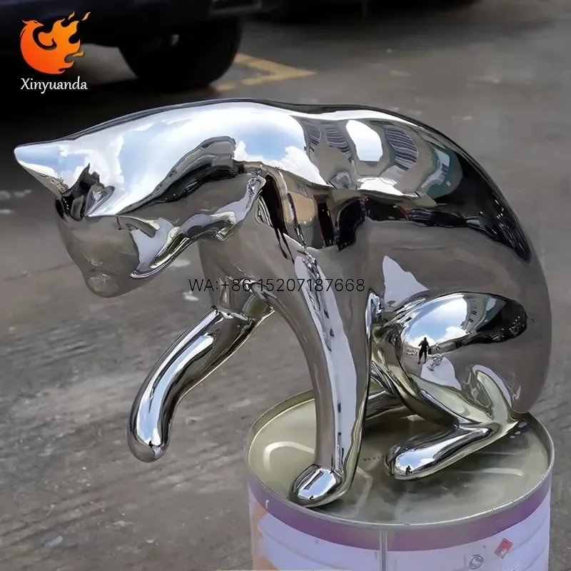 Wmwmnu for Stainless Steel Polished Mirror Sculpture Customized Commercial Outdoor Art Installation Home Hotel Decor Ornament