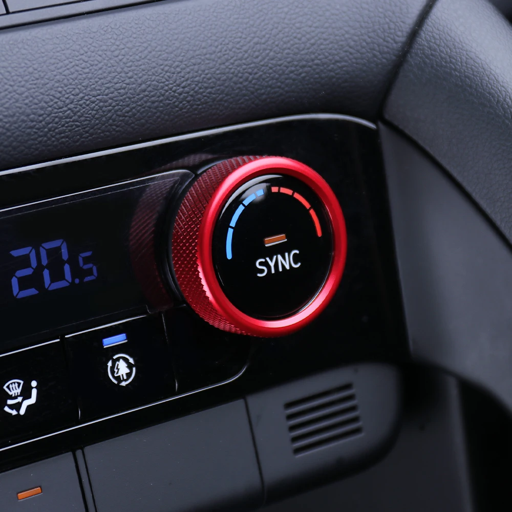 For Hyundai Elantra CN7/CN7 N 2021-2025 Air Conditioner Control Knob Decor Ring Aluminum Interior Styling Auto Accessories