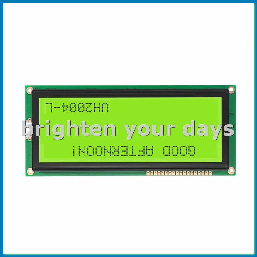 

WH2004L Большой COB 5 В Желто-Зеленый Экран Разрешение 20x4 20x4 Символьный ЖК-дисплей Модуль Экран-VVNB