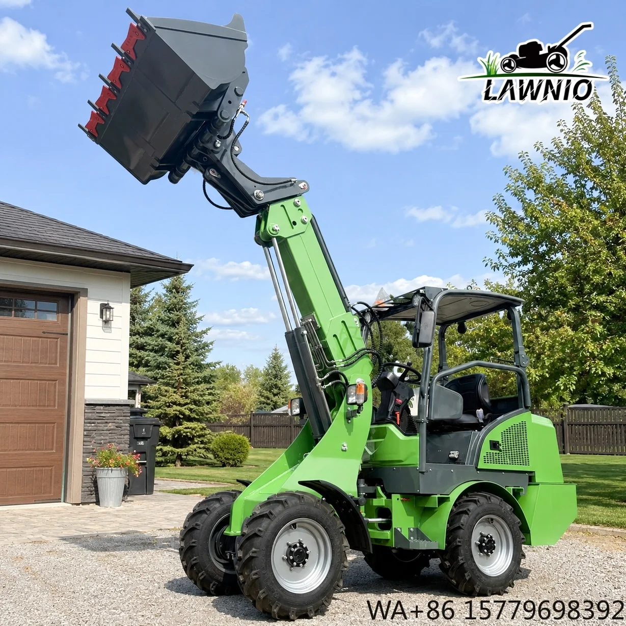 Free Shipping Telescopic Arm Loader  Full Hydraulic Steering Multi Purpose Operation for Indoor Use Telescopic Loader