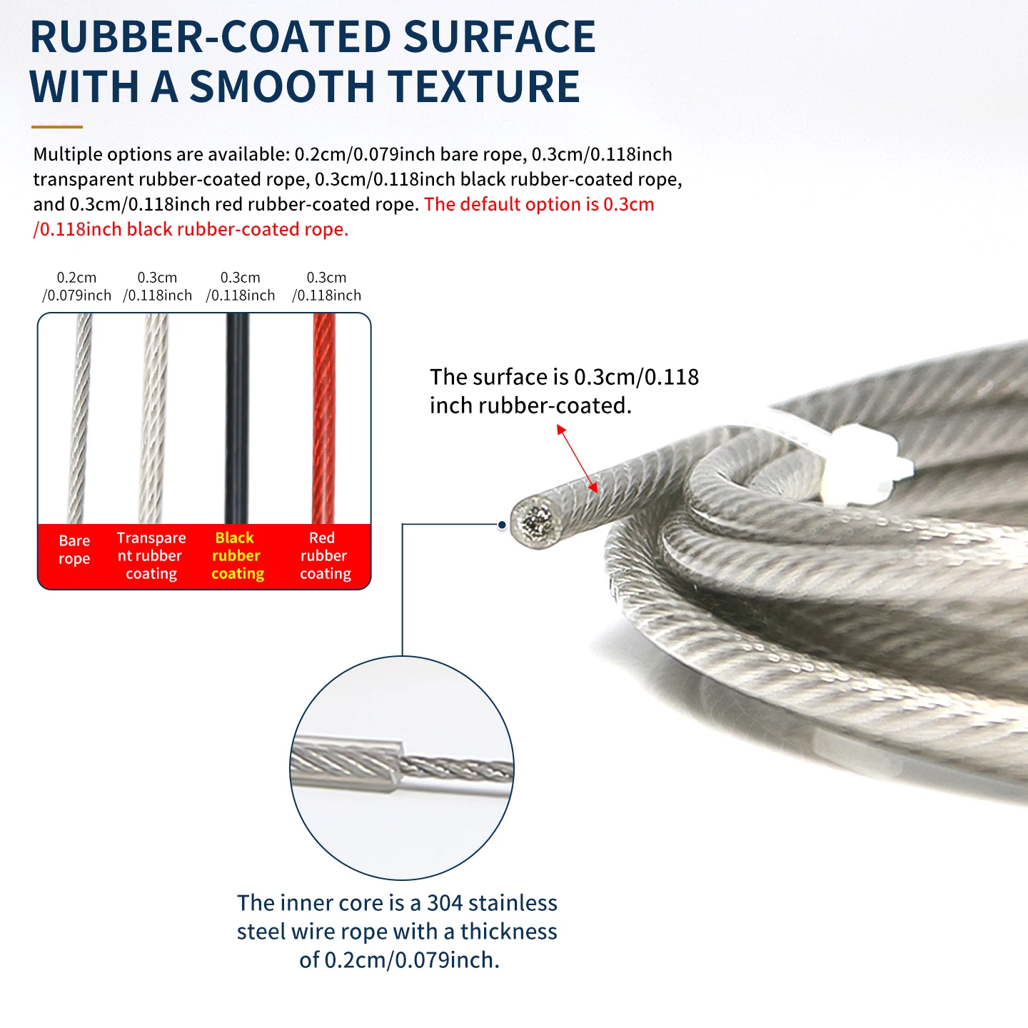 2/3mm 304 Steel Wire Safety Rope, Surface PVC Coating, M6 Crimping Terminal for Mechanical Connection/Lighting Suspension image 4
