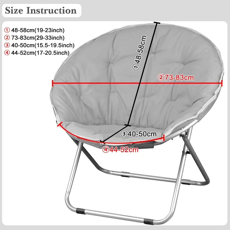 Printed Covers Chair Washable Moon Camping Saucer Stretch Folding Round Seat Protector Stretchable Cover