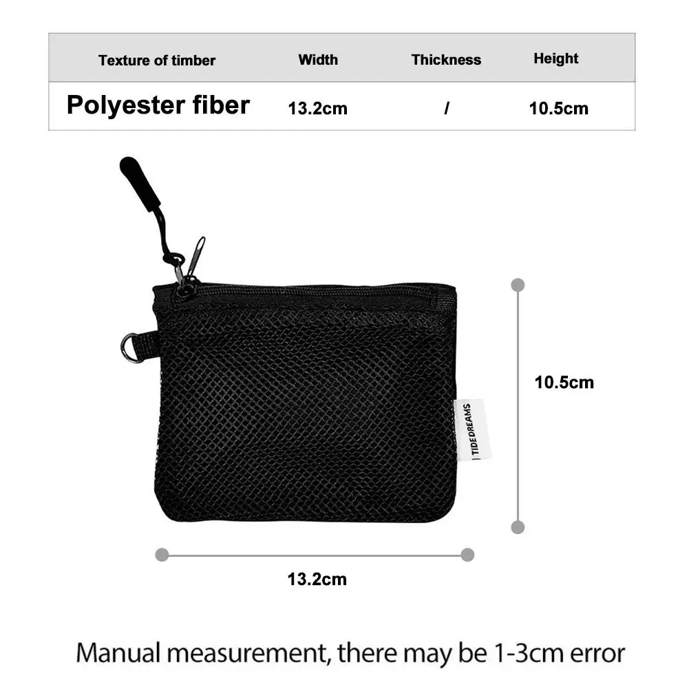 New Travel Makeup Storage Bags Mesh Coin Purse Simple Portable Mini Bag Multi-purpose Square Bag Double-layer Zipper Card Holder view 6