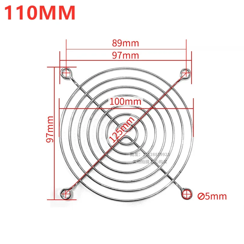 Metal Fan Guard Rede protetora para ventilador, 30mm, 40mm, 50mm, 60mm, 70mm, 80mm, 90mm, 110mm, 120mm, 135mm, 140 milímetros, 150 milímetros, 180 milímetros, 200 milímetros