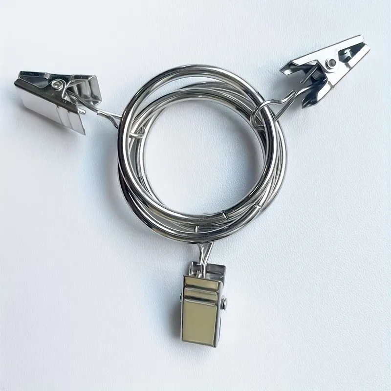 40 pcs 25mm Curtain Clip Rings, Sturdy Metal Ring, suitable for Bedroom Window Curtains, Strong Clip Grip