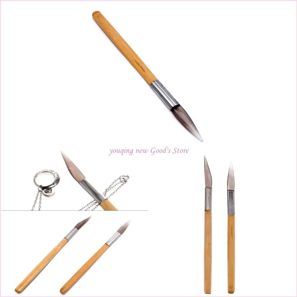 57QA Exquisite Agate Burnisher Knife Craft Polishing Tools Made of Pure Natural Agate for Carving Precious Jewelry Surface