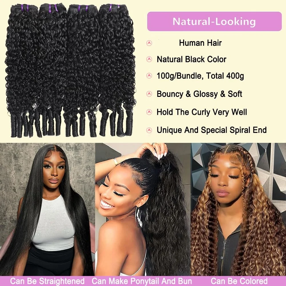12A Burmese Curly Human Hair Bundles 38 Inch Brazilian Human Hair Bundles Unprocessed Weaving Water Wave Curly Double Weft Extensions