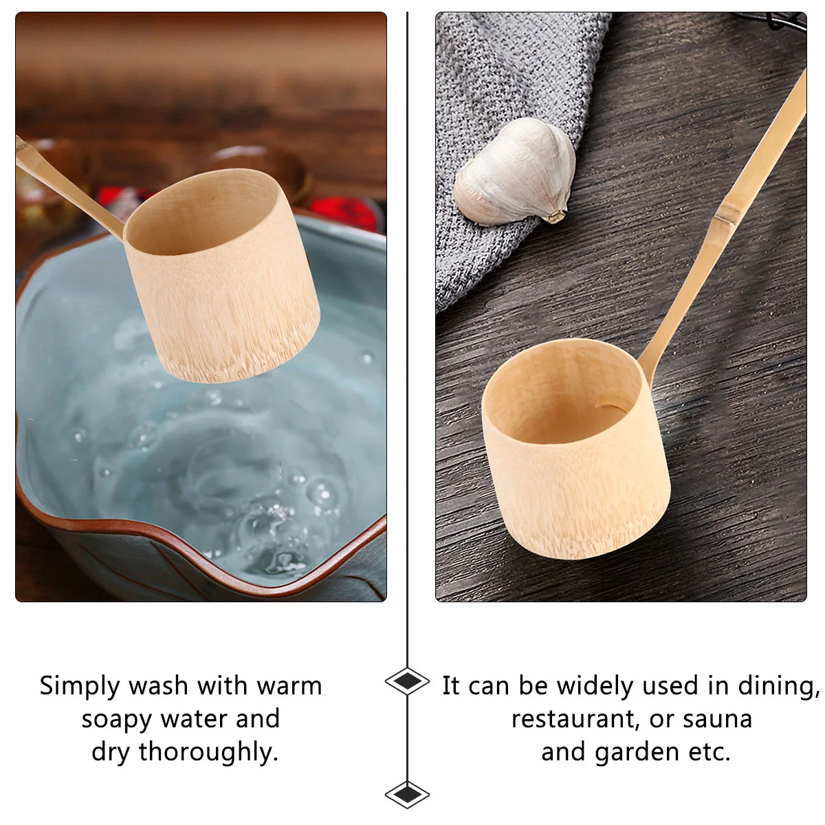 1pc Long Handle Bamboo Spoon Japanese Tea Spoon Water Dipper Wood Spoon Bamboo Japanese Water Ladle Japanese Wood Ladle