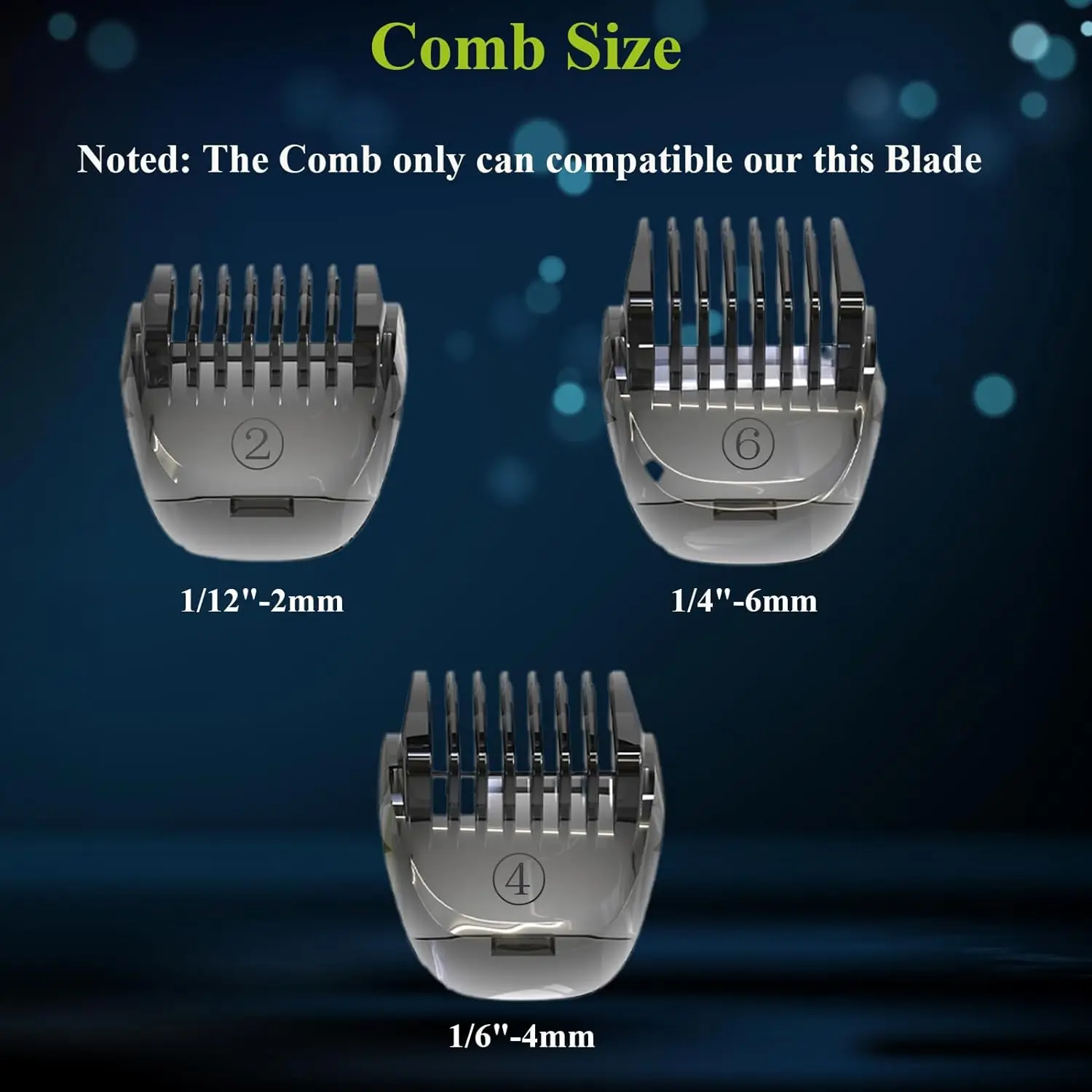 Brangdy Shaver Replacement Heads for Philips One Blade QP2520 QP2630 QP2834 QP6510 QP6520 Beard Trimmer 3 Length Adjustable Kit