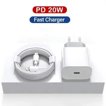 PD 20W hızlı şarj ab şarj fişi ile 1M/iPhone kablo iPhone iPad için