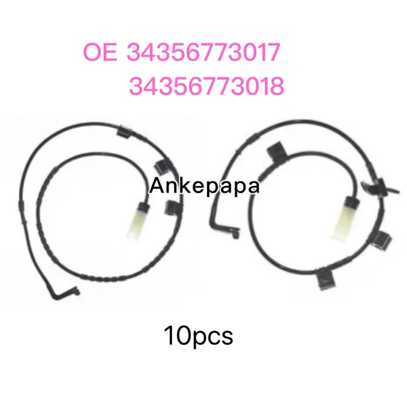 10PCS OE 34356773017  34356773018 Set Front  Rear Brake Pad Wear Sensor for MINI R55 R56 R57 Brake Induction Wire Replacement