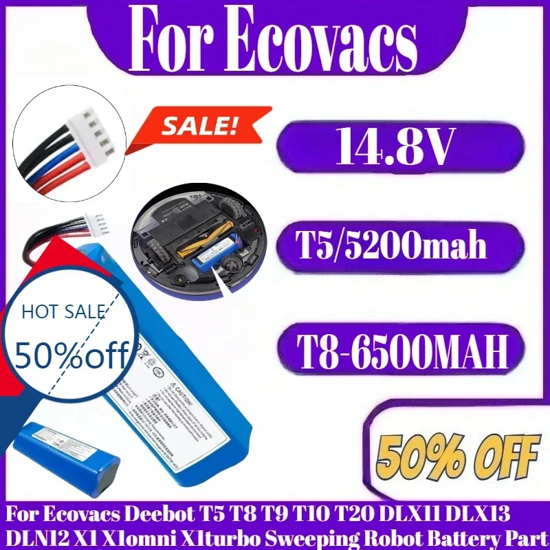 

НОВЫЙ литий-ионный аккумулятор 14,8 В для Ecovacs Deebot T5 T8 T9 T10 T20 DLX11 DLX13 DLN12 X1 X1omni X1turbo, часть аккумулятора для подметального робота