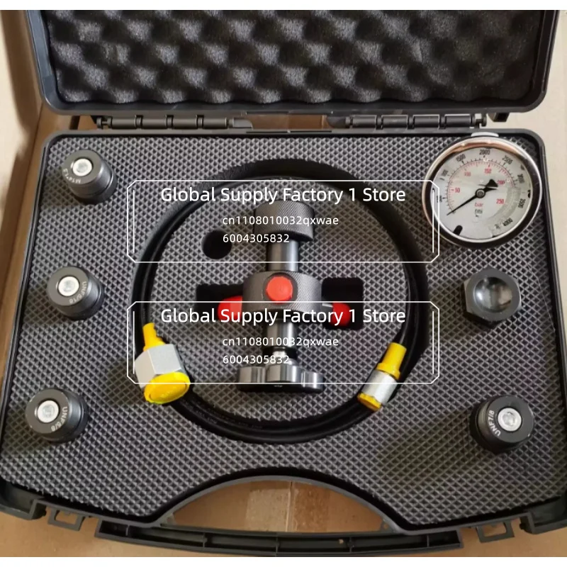 FPU-1 Portable Hydraulic Pressure Gauge Test Kit Oil Pressure Accumulator Nitrogen Charging Tool 5 In 1 Set