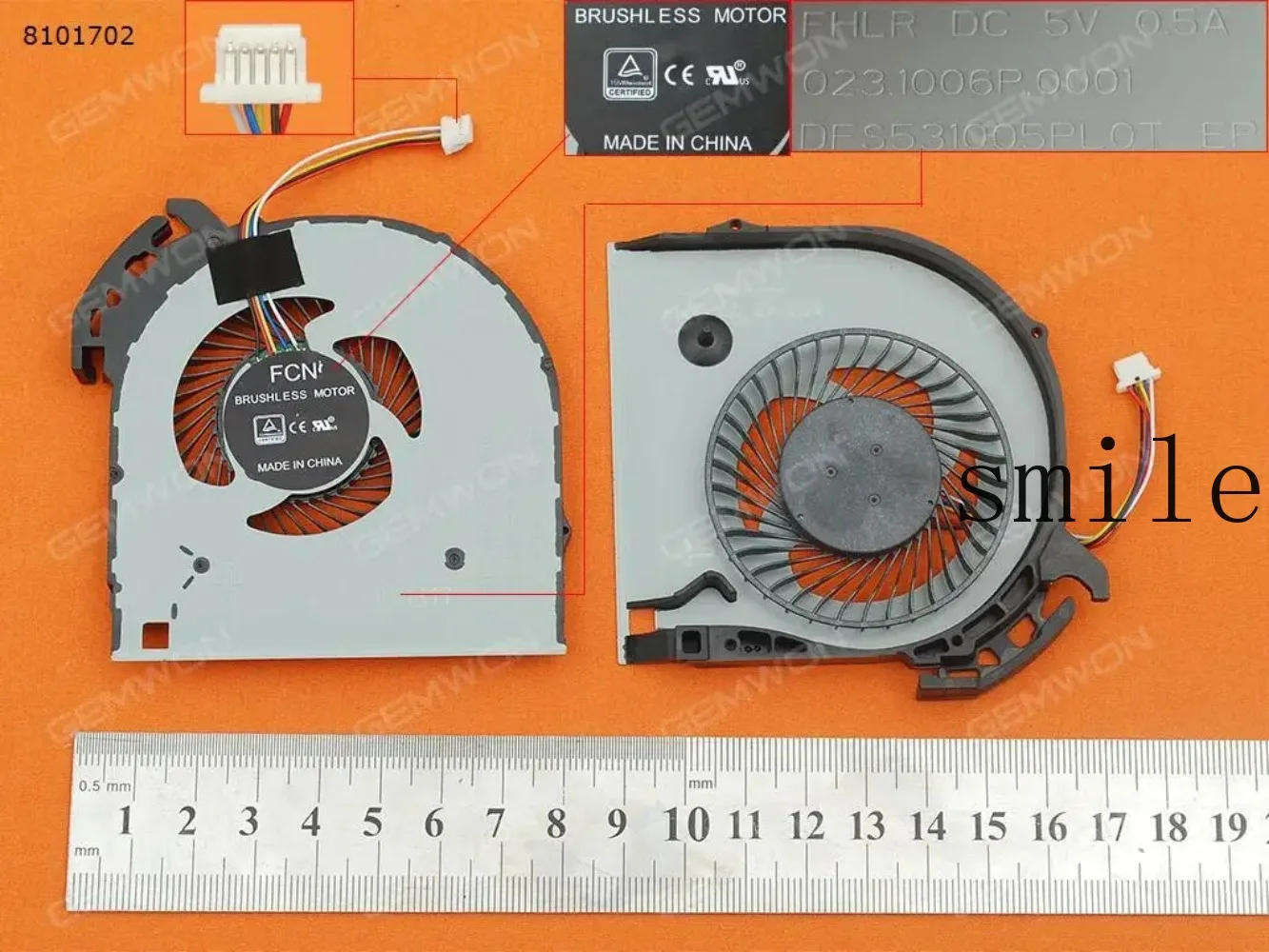 

Вентилятор охлаждения для ноутбука Lenovo IdeaPad V110-15 V110-15ISK, 5-контактный, 5В 0.5А